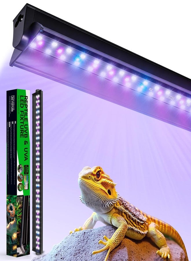 REPTITRIP 20W T5 UVB LED Reptile Light - High Output UVA UVB Light for Bearded Dragon, T5 10.0 UVB Reptile Light Fixture (27.5") - Image 1